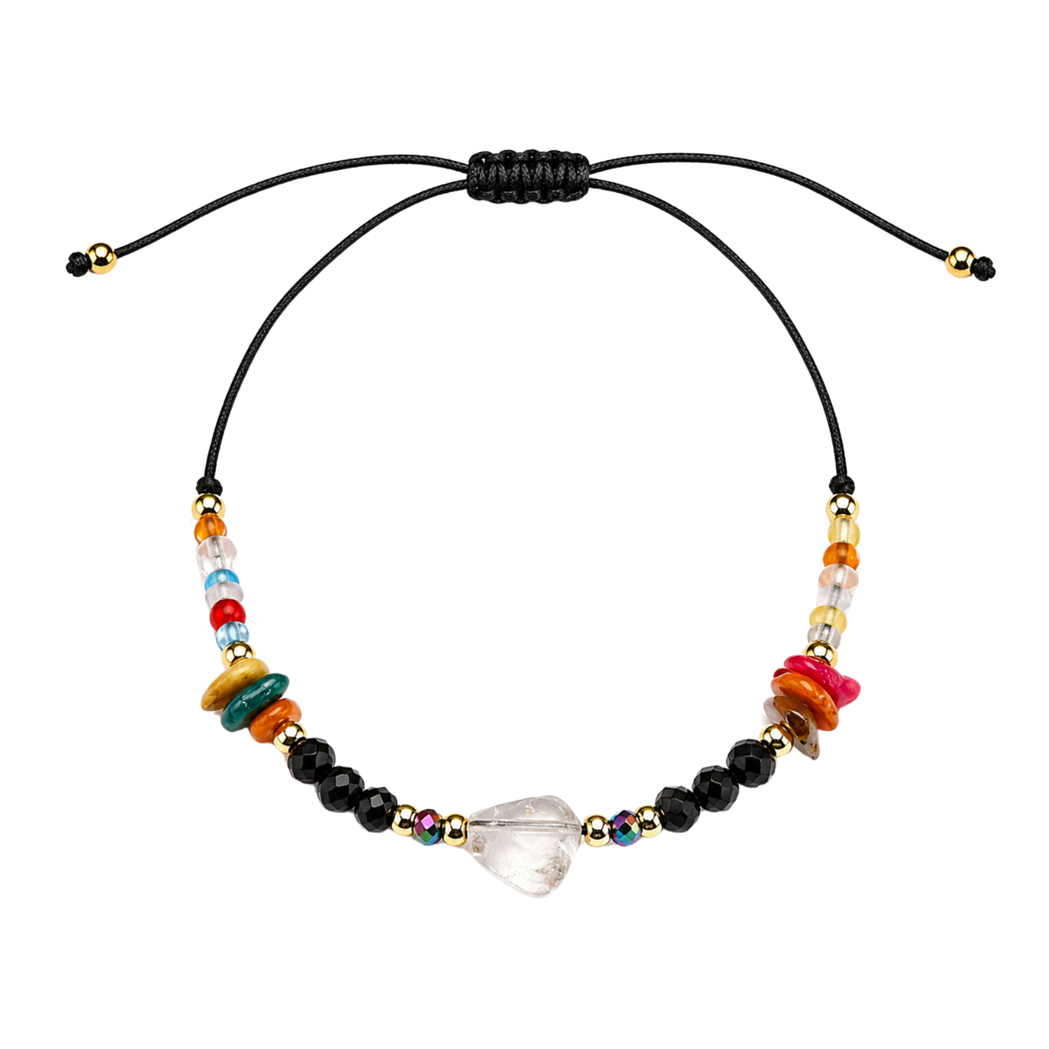 Tobillera Boho de Piedra Natural Multicolor