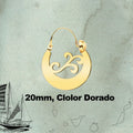 Argolla Canaria en Acero inoxidable baño de oro de 14k - cotigo