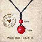 Colgante de Turquesa rojo de bola 14mm - cotigo