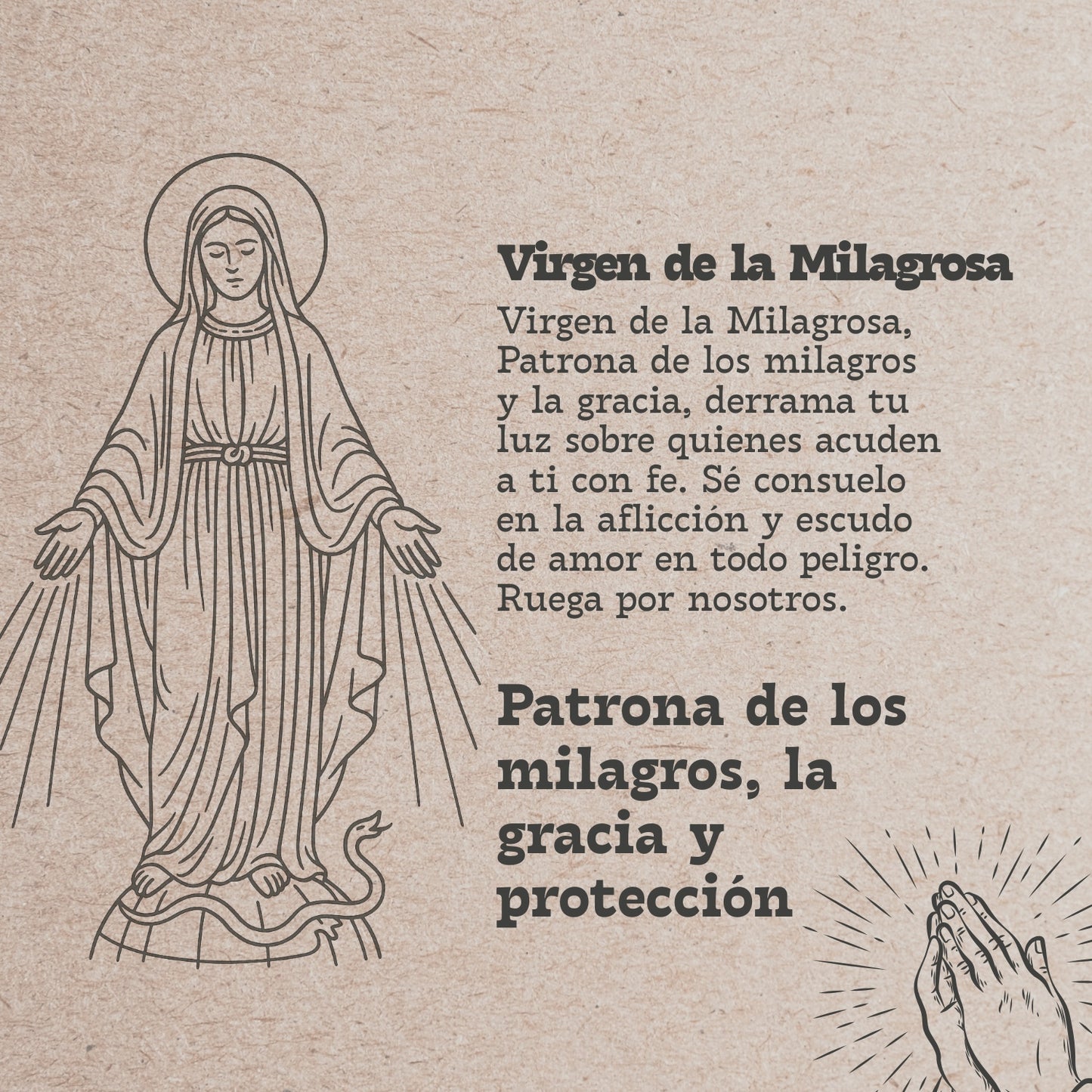 Colgante Acero Virgen de la Milagrosa color Plateado