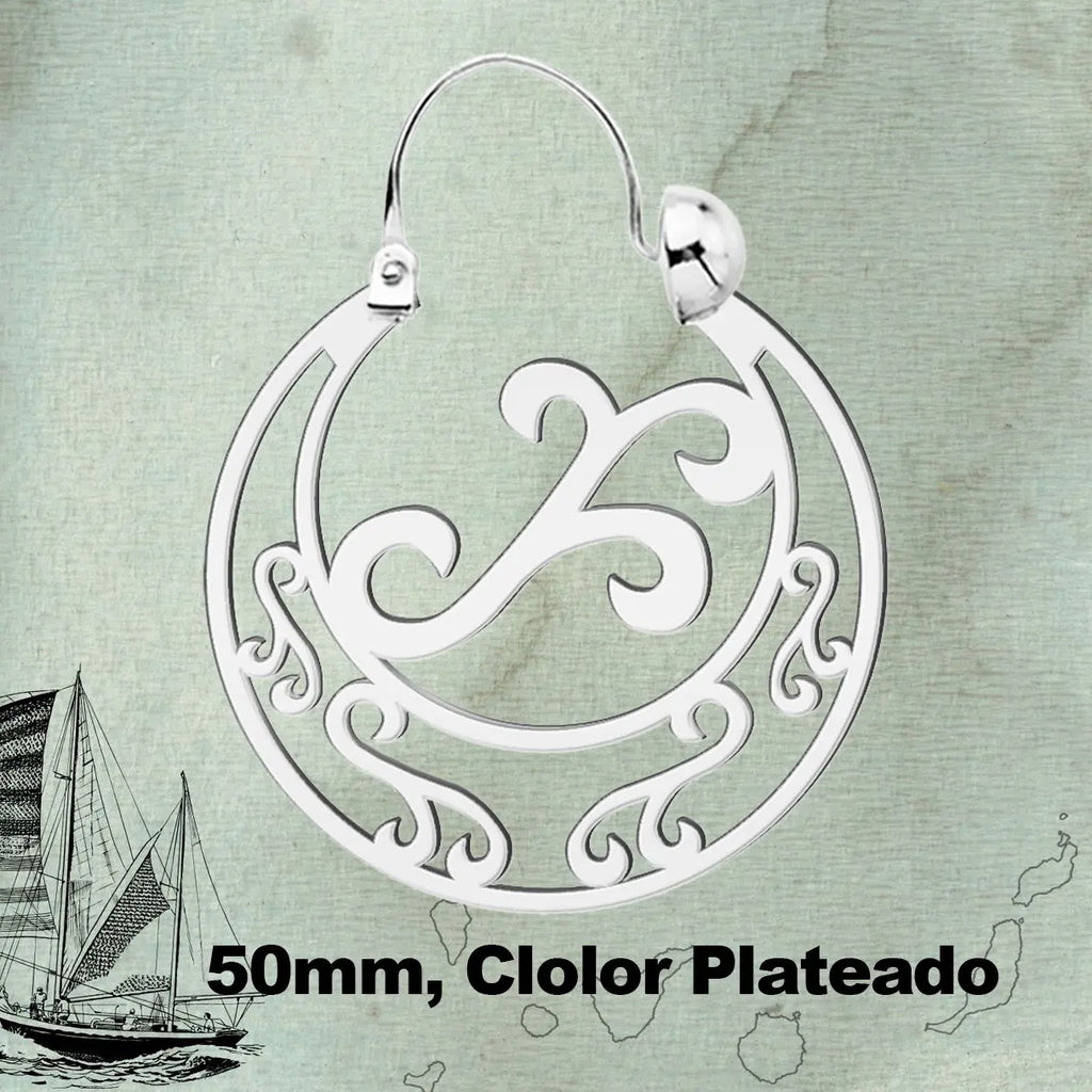 Argolla Canaria en Acero inoxidable baño de oro de 14k - cotigo