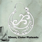 Argolla Canaria en Acero inoxidable baño de oro de 14k - cotigo