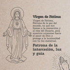 Llavero de Madera con Virgen de Fátima - cotigo