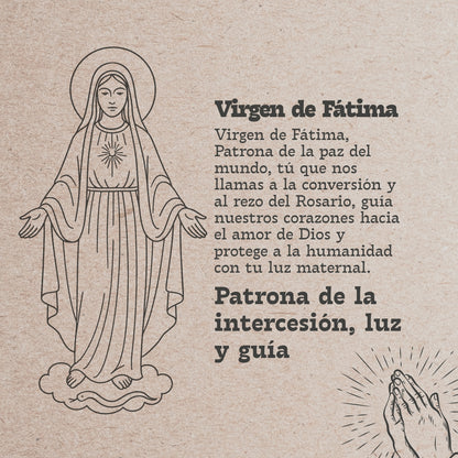 Llavero virgen de fatima Acero Inoxidable