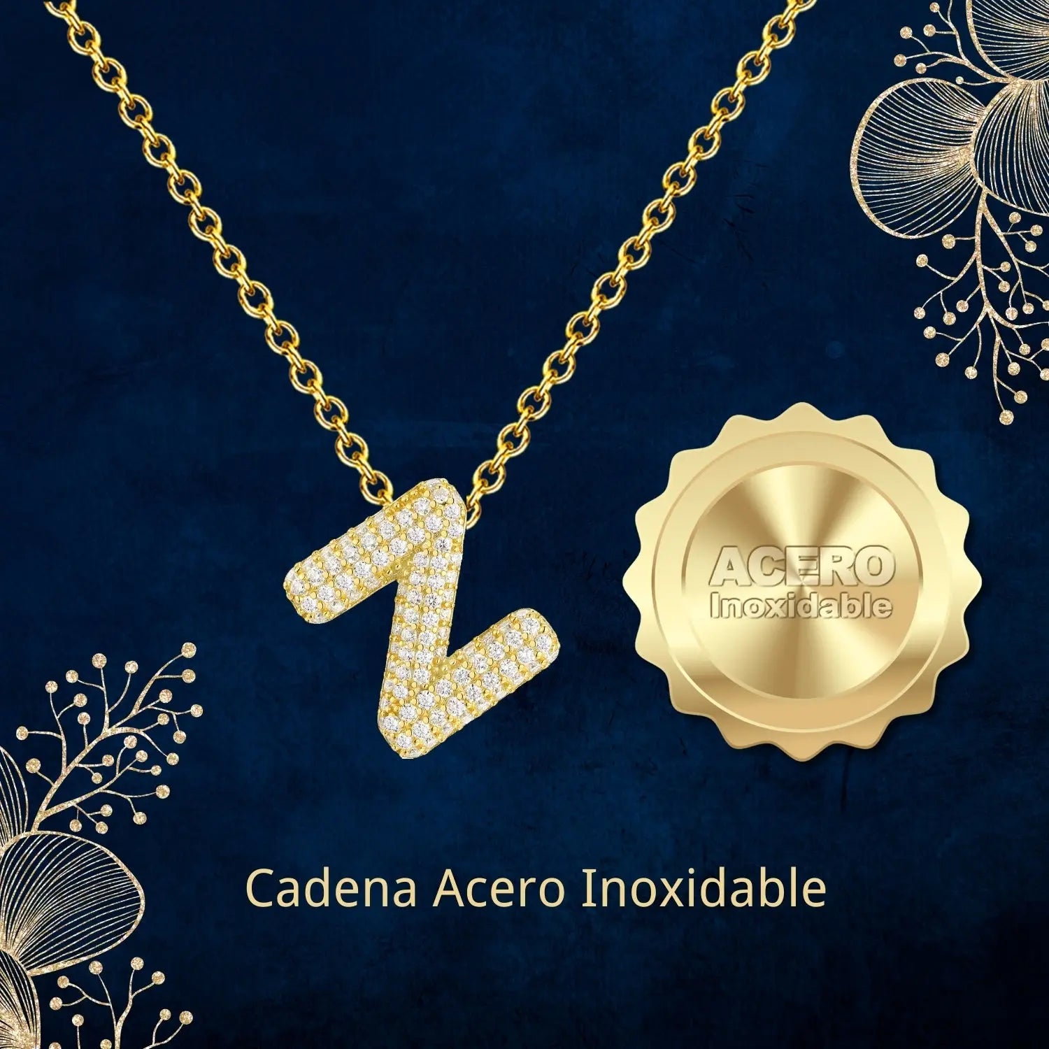 Colgante Letra inicial Z con Piedra Circonita - cotigo