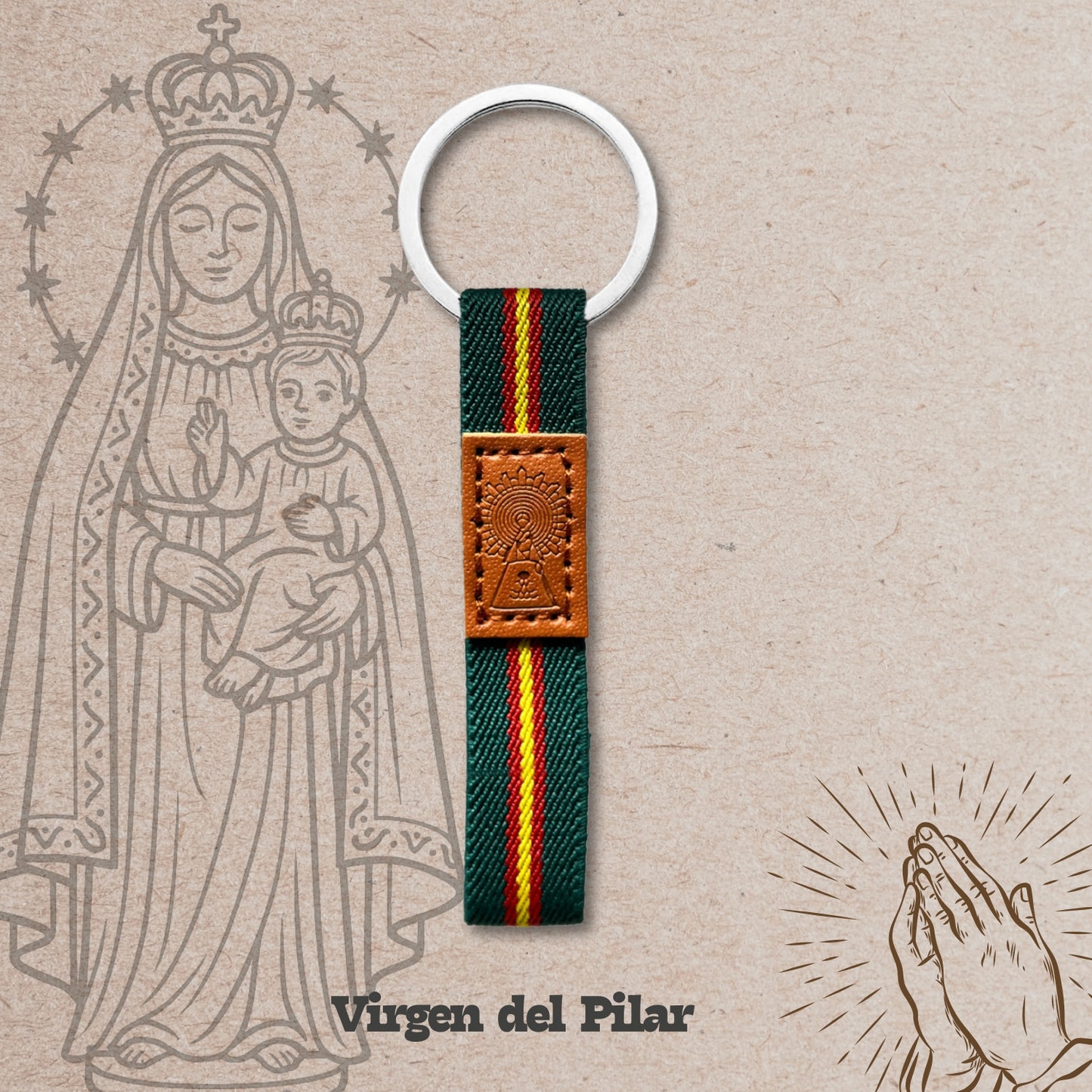 Llavero Virgen del Pilar - Guardia Civil