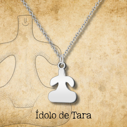 Collar  Con Idolo de Tarra Acero Plateado