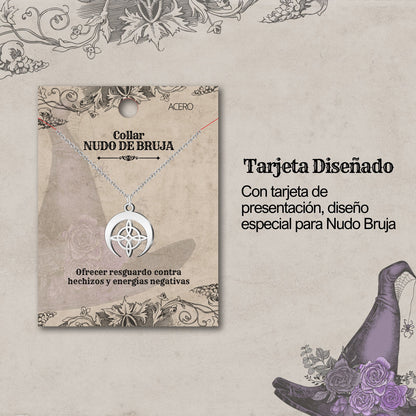 Colgante Nudo bruja Acero Plateado