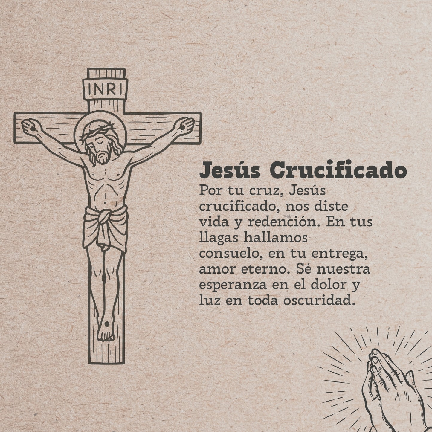 Pulsera Hilo Encerado con Jesús Crucificadocolor Plateado