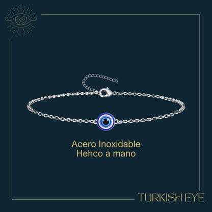 Pulsera Ojo turco Acero color Plateado