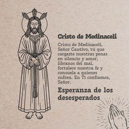 Llavero de Madera con CRISTO DE MEDINACELI