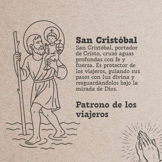 Pulsera Hilo Encerado con San Cristóbal color Dorado - cotigo