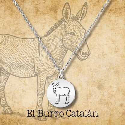 Colgante El Burro Catalán Acero Plateado