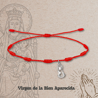 Pulsera 7 nudos con Virgen de la Bien Aparecida
