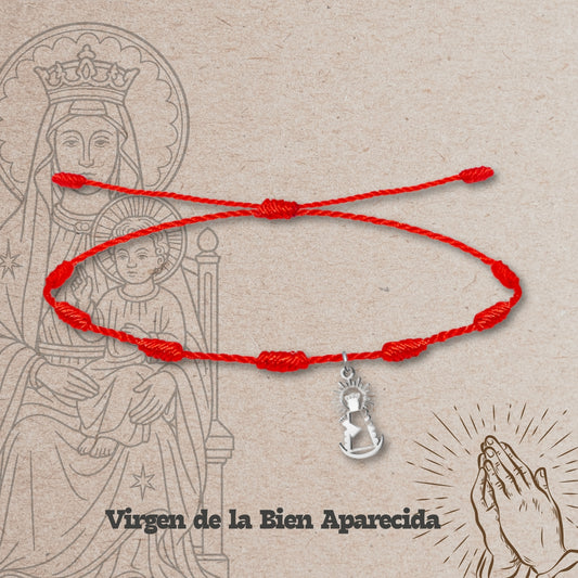 Pulsera 7 nudos con Virgen de la Bien Aparecida