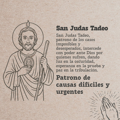 Pulsera Hilo Encerado con SAN JUDAS TADEO color Dorado