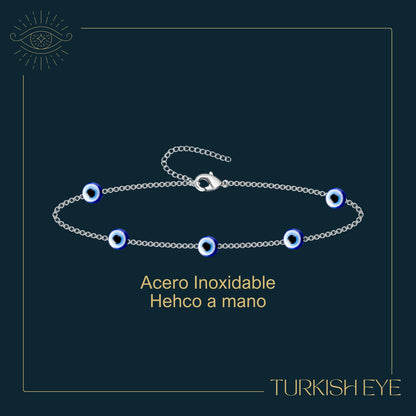 Pulsera Ojo turco Acero color Plateado