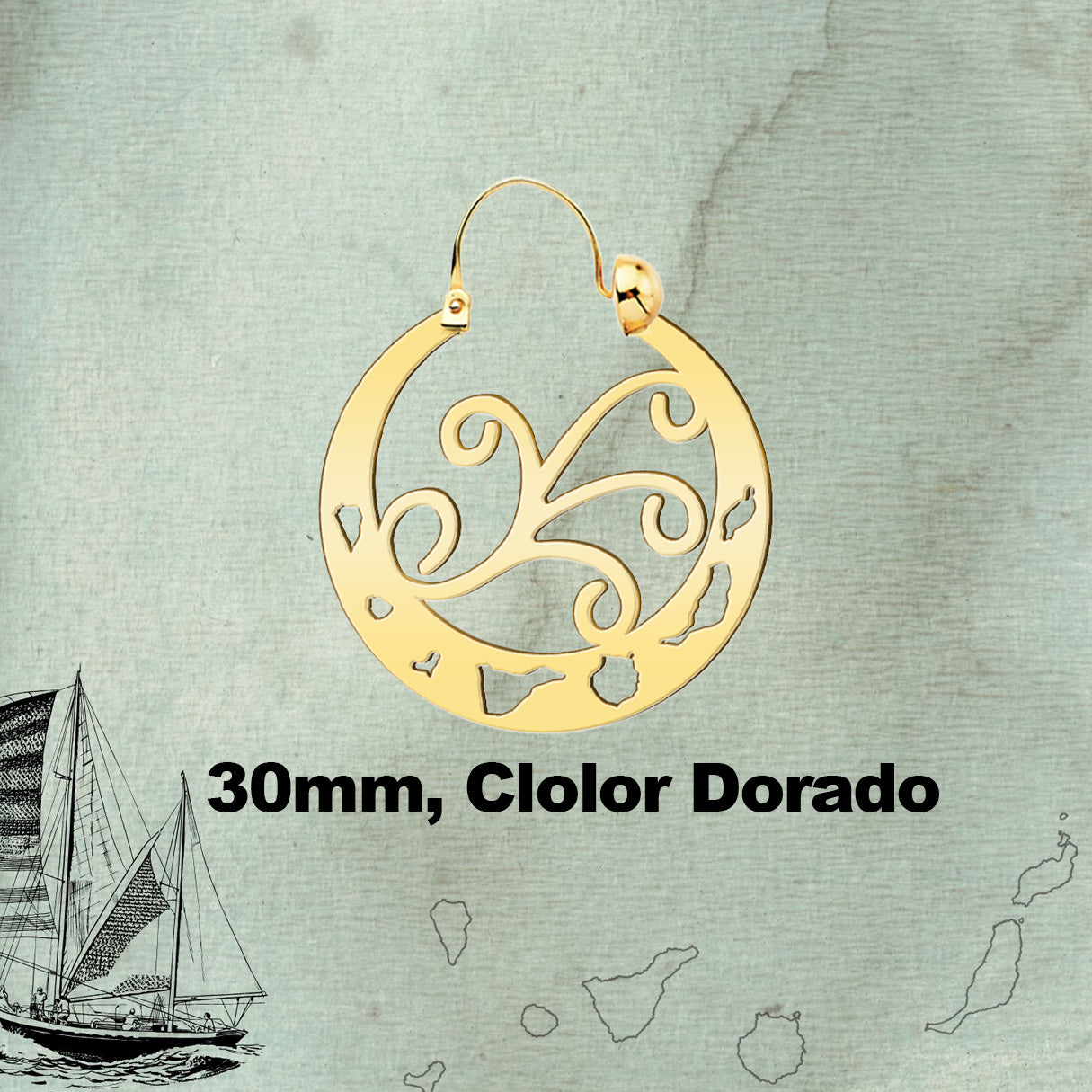 ✨Argolla Canaria Tradicional🌺｜Joya típica de las Islas Canarias｜Acero inoxidable con baño de oro de 14K💛｜Varios tamaños y estilos🔥Duradera y culturalmente auténtica