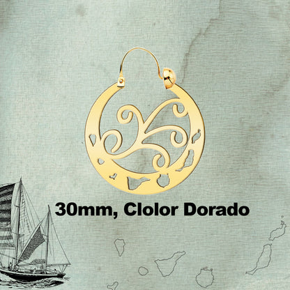 ✨Argolla Canaria Tradicional🌺｜Joya típica de las Islas Canarias｜Acero inoxidable con baño de oro de 14K💛｜Varios tamaños y estilos🔥Duradera y culturalmente auténtica