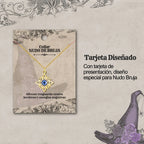 Colgante Nudo de Bruja con Ojo de Turco Acero Inoxidable Dorado - cotigo