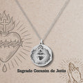 Colgante Acero CORAZON DE JESUS color Plateado - cotigo