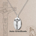Colgante Acero Jesús Crucificado color Plateado - cotigo