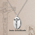 Colgante Acero Jesús Crucificado color Plateado - cotigo