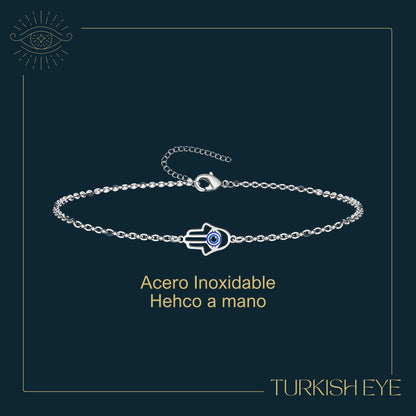 Pulsera Ojo turco Acero color Plateado