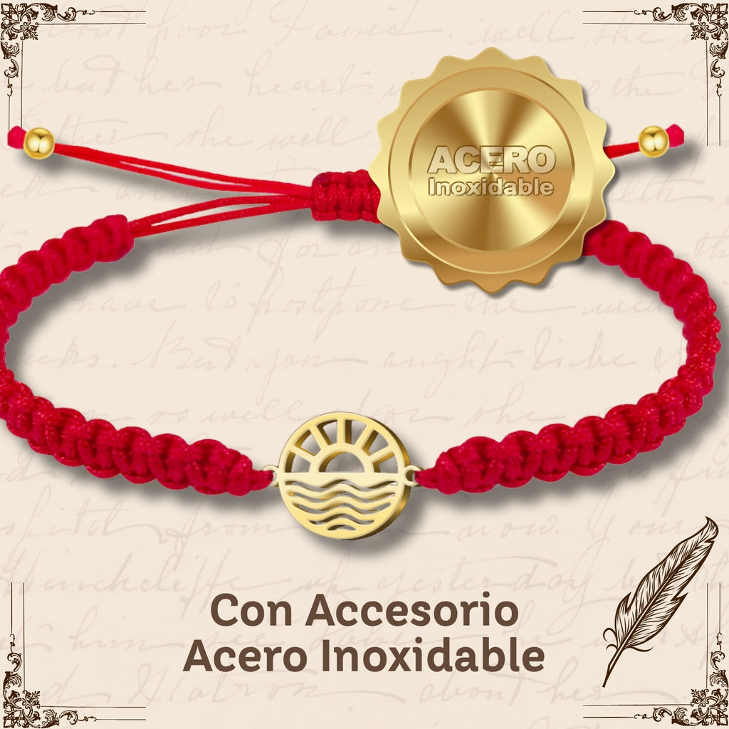 Pulsera Hilo Destino Cara Sonriente Acero