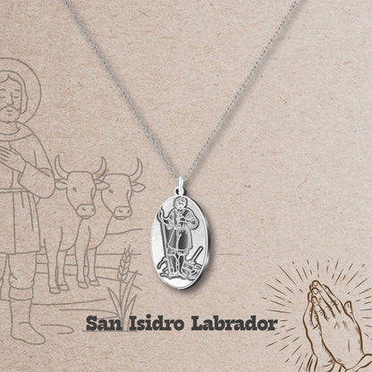 Colgante Acero SAN ISIDRO LABRADOR color Plateado