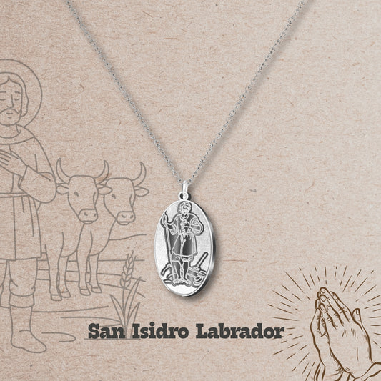 Colgante Acero SAN ISIDRO LABRADOR color Plateado