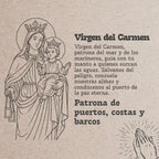 Llavero de Madera con Virgen del Carmen - cotigo