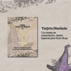 Colgante Nudo de Bruja Acero Dorado detalle