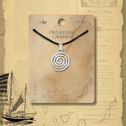 Colgante Pintadera Canarias Acero Plateado