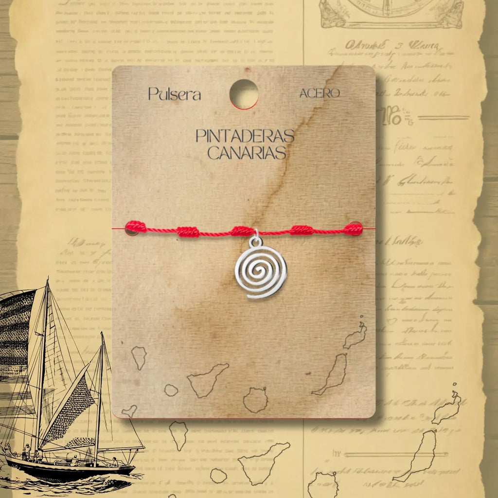 Pulsera 7 Nudos Pintadera Canarias Redonda - cotigo