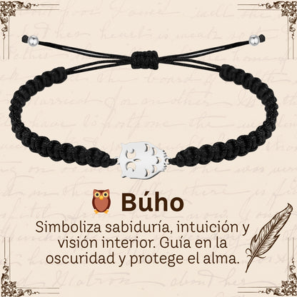 Pulsera Hilo Destino Hecho a Mano 🧵 con Amuleto de Suerte y Protección 🍀 en Acero Inoxidable 💎