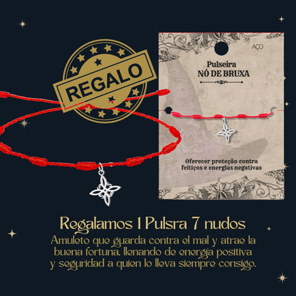 Colgante Tetragramaton con Nudo de Bruja Acero color Plateado