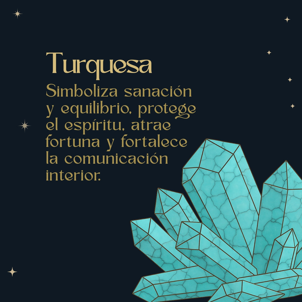 Pulsera Tetragrammaton y Nudo de Bruja con Turquesa en Acero - cotigo