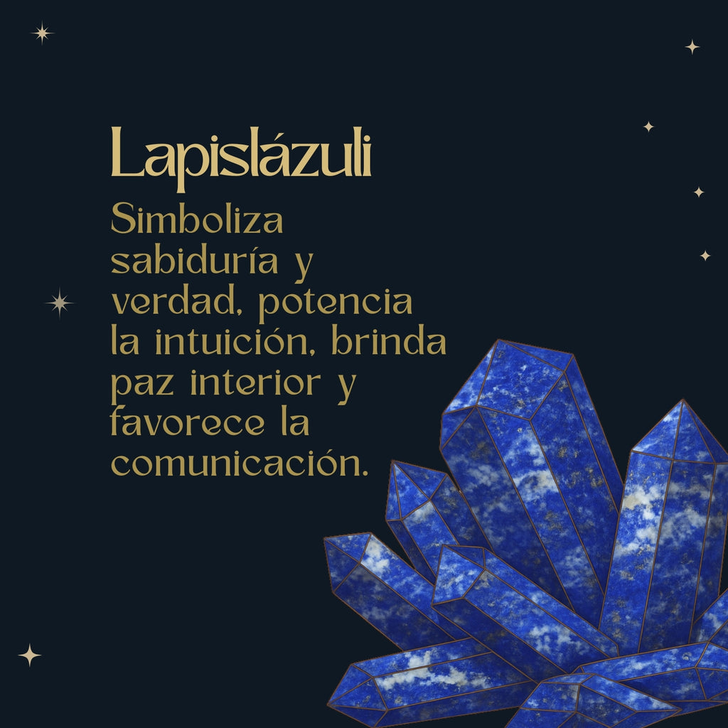 Pulsera Tetragrammaton y Nudo de Bruja con Lapislázuli en Acero - cotigo
