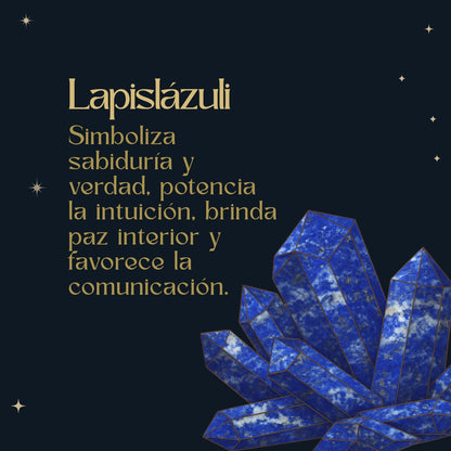 Pulsera Tetragrammatón con Nudo de Bruja y Lapislázuli – Intuición, Sabiduría y Protección en Acero Inoxidable