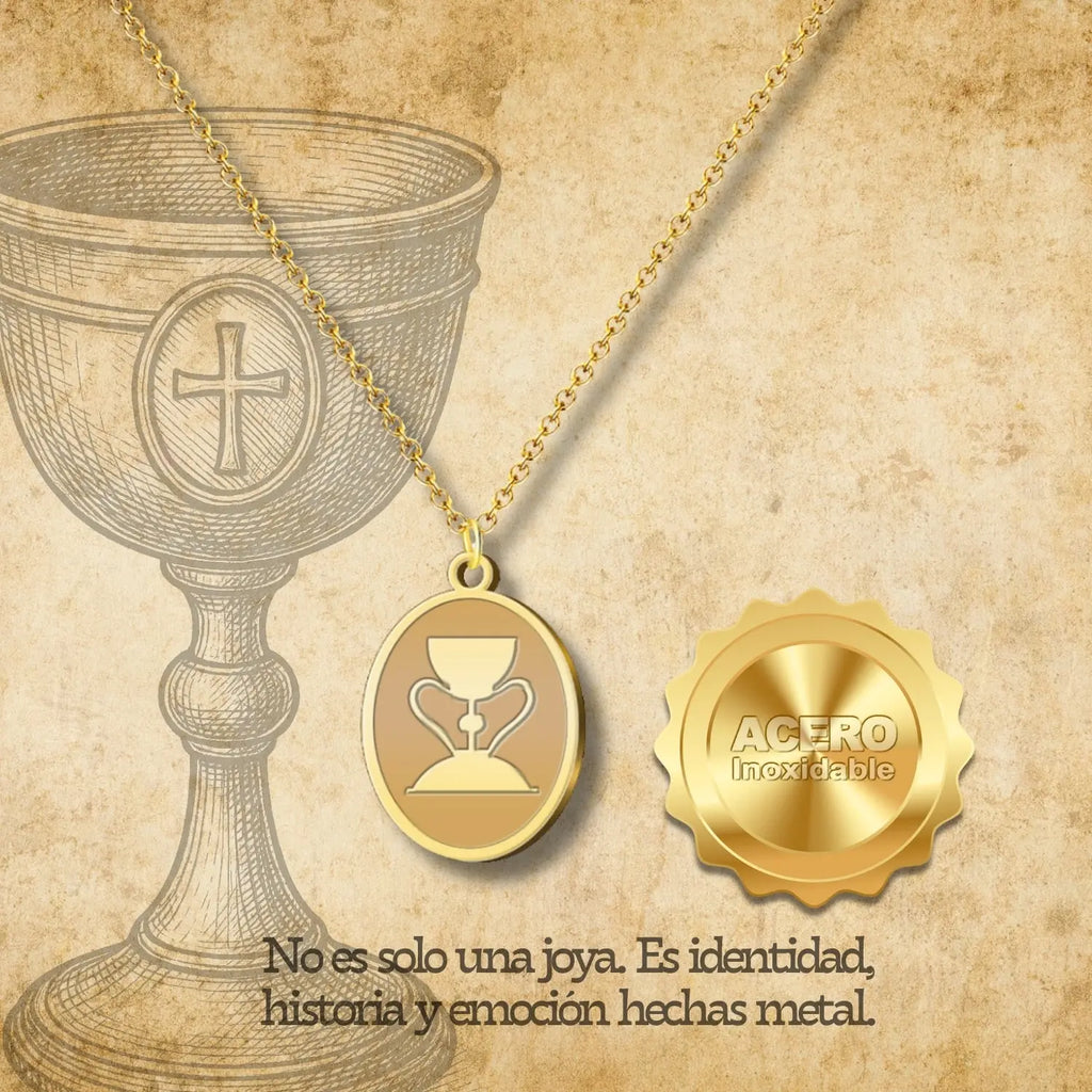 Colgante el Santo Grial Acero Dorado - cotigo