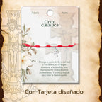Pulsera 7 nudos con Cruz de Caravaca en Acero Plateado - cotigo