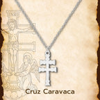 Collar Cruz de Caravaca en Acero Plateado - cotigo