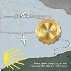 Pulsera Cruz de Santiago en Acero Inoxidable Plateado cotigo