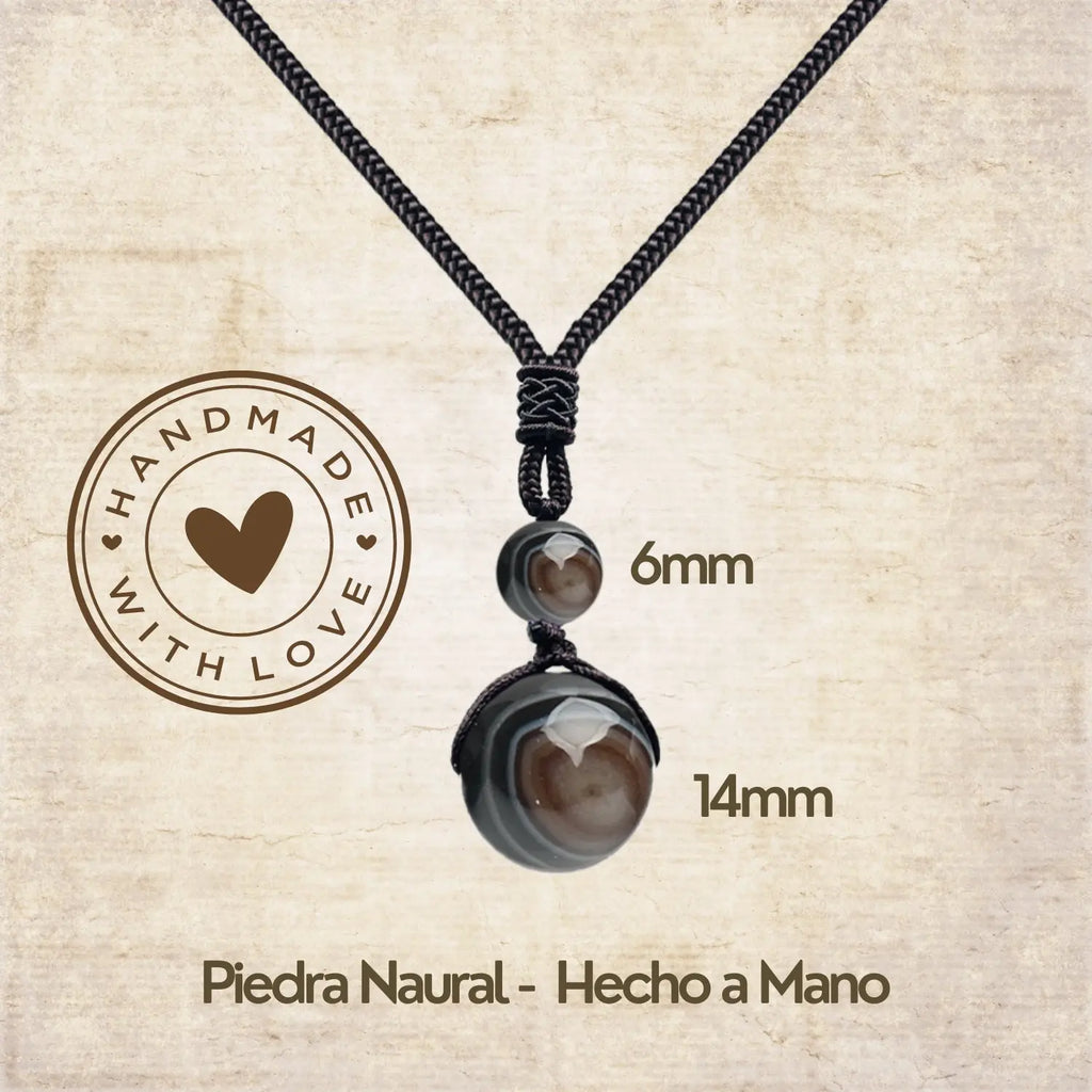 Colgante de Agata negra de bola 14mm - cotigo