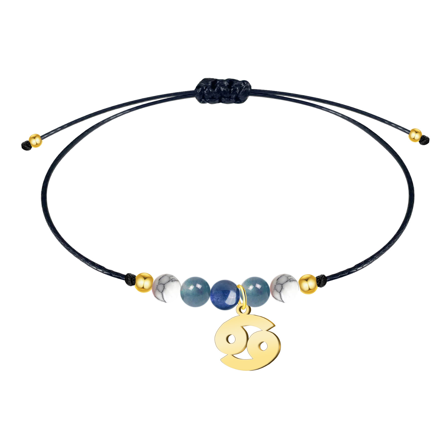 Pulsera de Piedra Natural con Colgante de Zodíaco