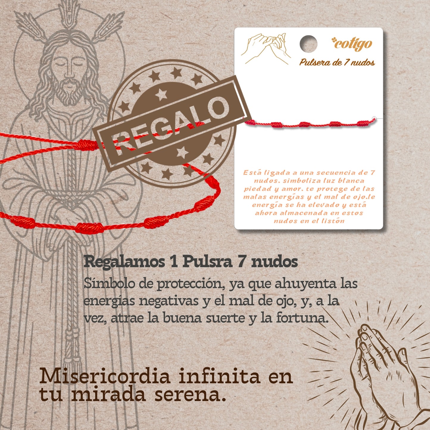 Llavero de Madera con CRISTO DE MEDINACELI