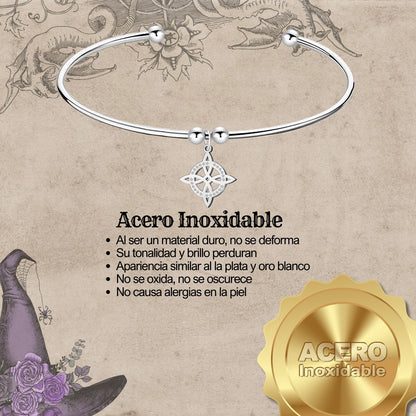 Brazalete Nudo bruja Acero Inoxidable color Plateado