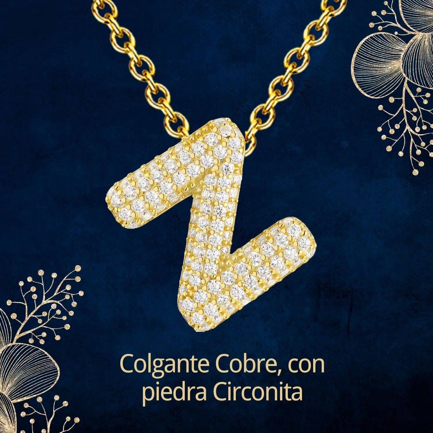 Colgante Letra inicial Z con Piedra Circonita - cotigo