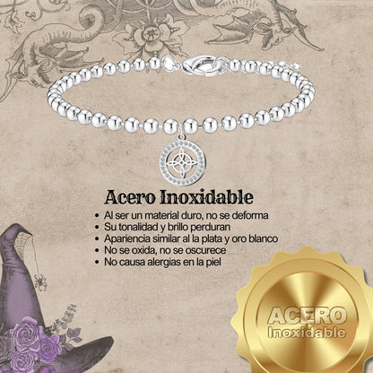 Pulsera Nudo bruja Acero Inoxidable color Plateado